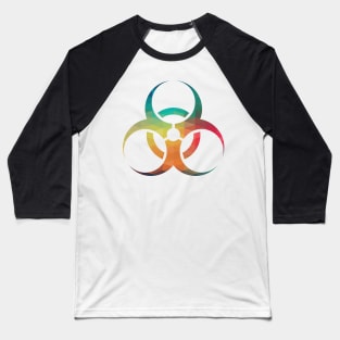 Rainbow biohazard symbol Baseball T-Shirt